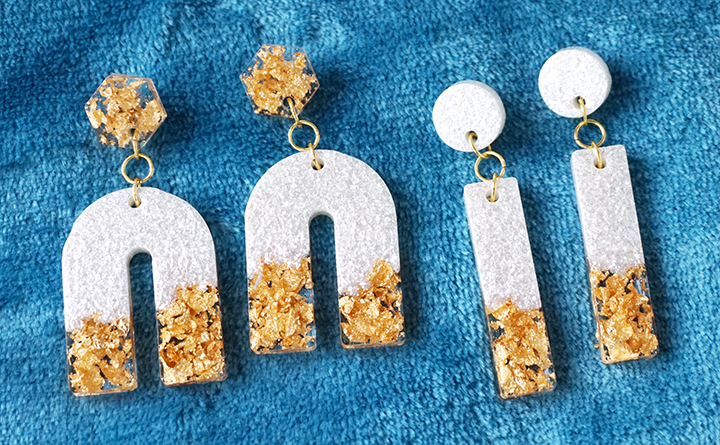 Resin Gold Flake Earrings with EasyCast - Resin Crafts Blog